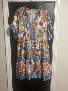 Floral Multi-Color Tiered Women’s Dress